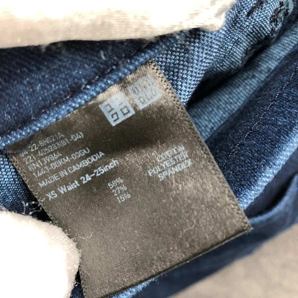 Uniqlo Ultra Stretch Legging Pants Womens XS Blue Jeggings Mid Rise Pull On - Picture 8 of 8